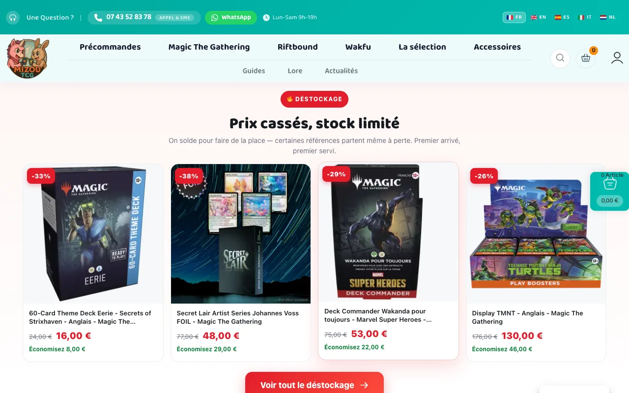 Aperçu de la boutique MizouTCG